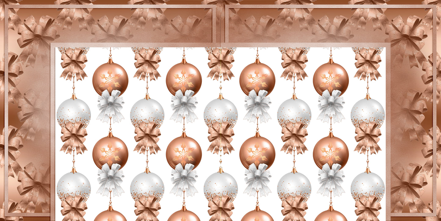 Rose Gold Christmas Ornaments NPM - 23-878