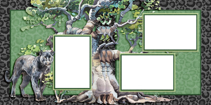 Jungle Animals EZ Quick Pages -  Digital Bundle - 10 Digital Scrapbook Pages - INSTANT DOWNLOAD