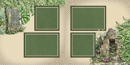 Jungle Safari Temple - Scrapbook Layout - 25-572