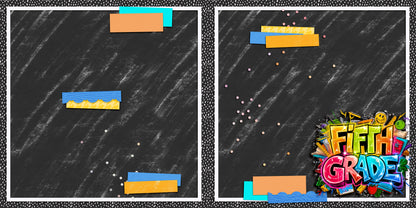 Back to School Boy Collection 2 EZ Background Pages -  Digital Bundle - 10 Digital Scrapbook Pages - INSTANT DOWNLOAD