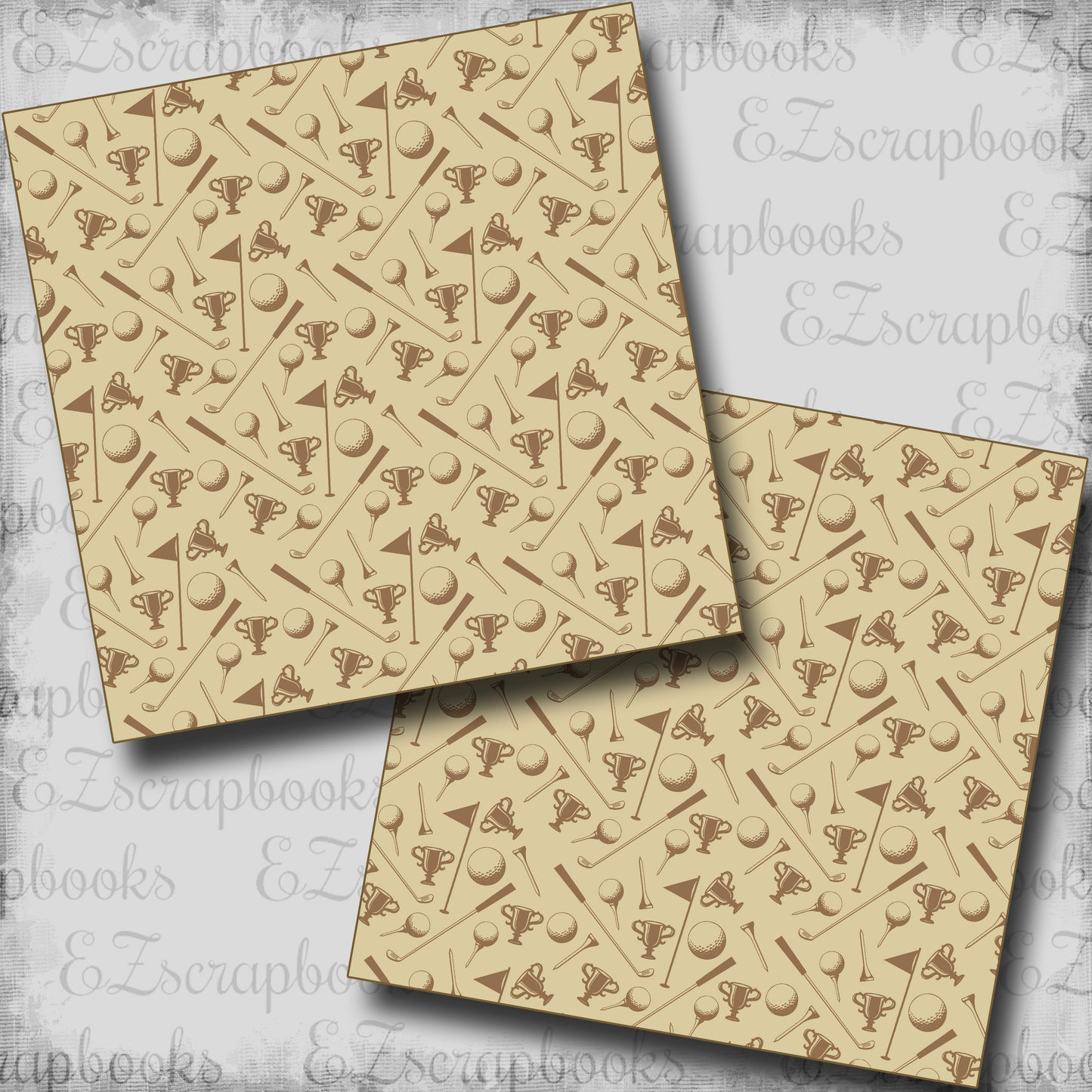 Golf Beige Pattern - Scrapbook Papers - 25-608