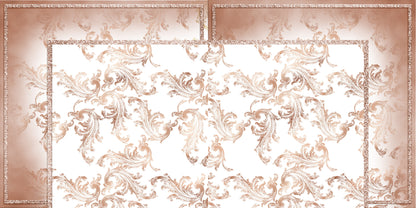 Rose Gold Christmas Flourish White NPM - 23-880