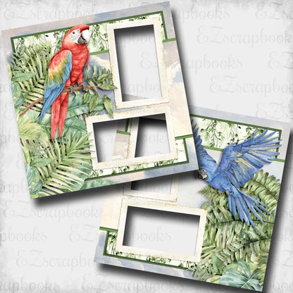 Jungle Birds - EZ Digital Scrapbook Pages - INSTANT DOWNLOAD