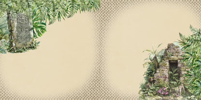 Jungle Safari EZ Background Pages -  Digital Bundle - 10 Digital Scrapbook Pages - INSTANT DOWNLOAD