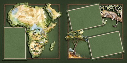 Jungle Safari Africa - Scrapbook Layout - 25-570