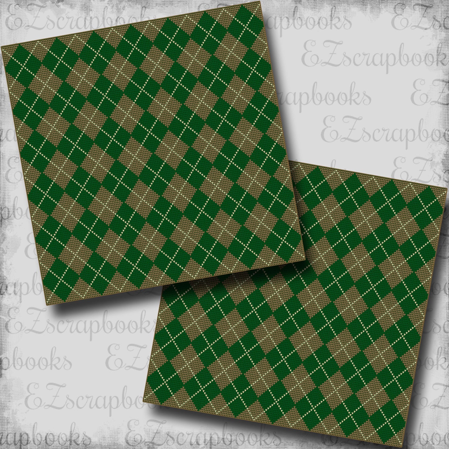 Golf Argyle - Scrapbook Papers - 25-609