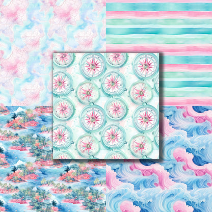 Pastel Travel 12X12 Scrapbook Paper Pack - 8803