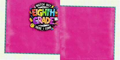 Back to School Girl Collection 2 NPM - Set of 5 Double Page Scrapbook Layouts - 25-1089