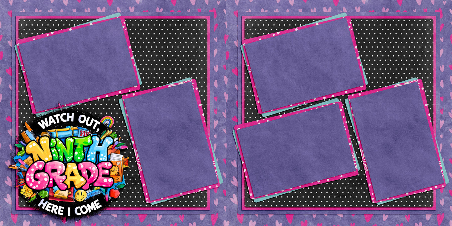 Ninth Grade Girl - Scrapbook Layout - 25-704