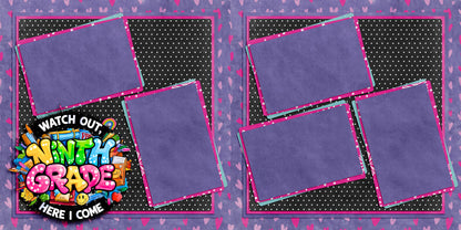 Ninth Grade Girl - Scrapbook Layout - 25-704