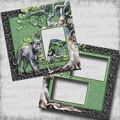 Jungle Panther - EZ Digital Scrapbook Pages - INSTANT DOWNLOAD
