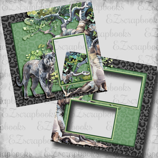 Jungle Panther - EZ Digital Scrapbook Pages - INSTANT DOWNLOAD