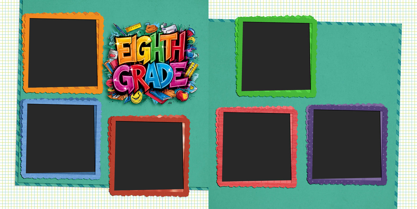 Eighth Grade Boy - Scrapbook Layout - 25-724