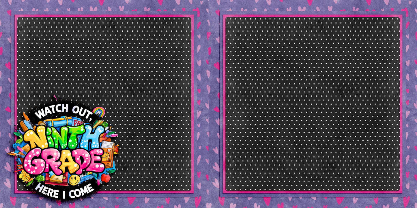 Ninth Grade Girl NPM - Scrapbook Layout - 25-705