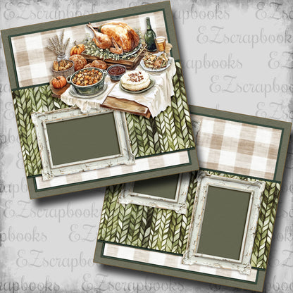 Grateful Feast - Scrapbook Layout - 25-880