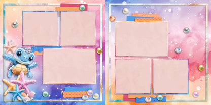 Summer Happiness - Set of 5 Double Page Scrapbook Layouts - 25-1062