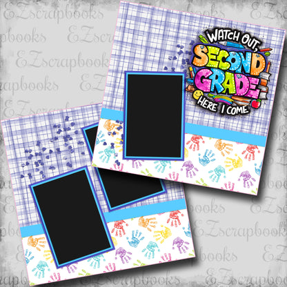 Second Grade Girl - Scrapbook Layout - 25-690