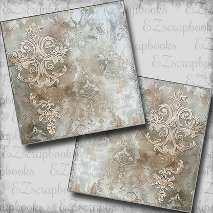 Damask Textures Cream NPM - Scrapbook Layout - 24-802