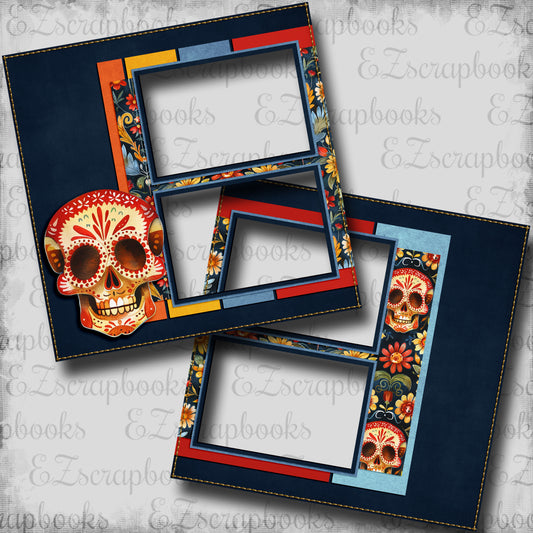 Cinco de Mayo Skull - EZ Digital Scrapbook Pages - INSTANT DOWNLOAD