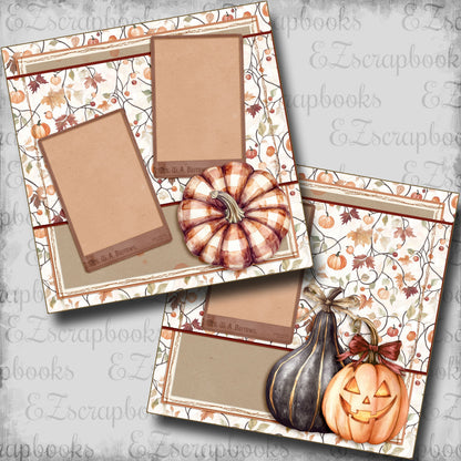 Spelling Autumn Jack-O-Lantern - Scrapbook Layout - 25-728