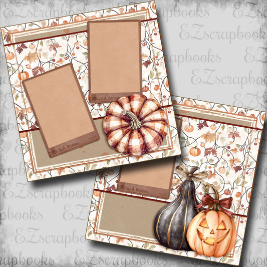 Spelling Autumn Jack-O-Lantern - Scrapbook Layout - 25-728
