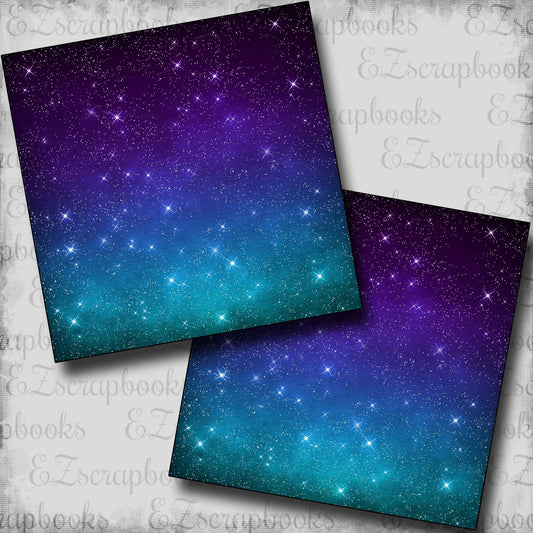 Twilight Fade Purple Blue - Scrapbook Papers - 24-438