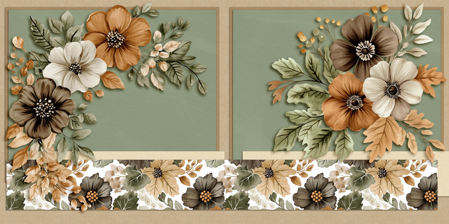Autumn Gallery NPM - Set of 5 Double Page Scrapbook Layouts - 25-1073