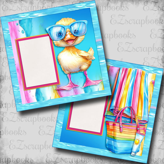 Waterpark Duckling - Scrapbook Layout - 25-754