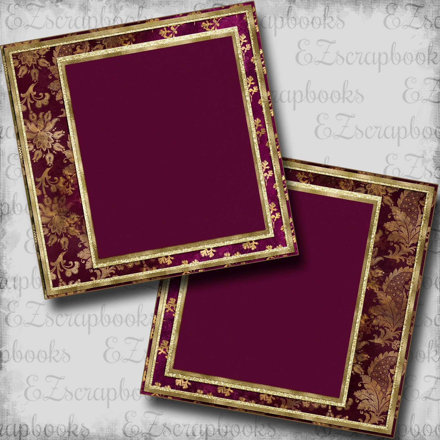 Golden Berry Floral NPM - Scrapbook Layout - 23-863