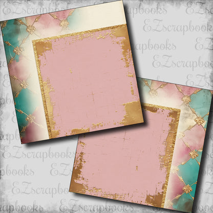 Pink Teal Gold Ornate NPM - 24-396