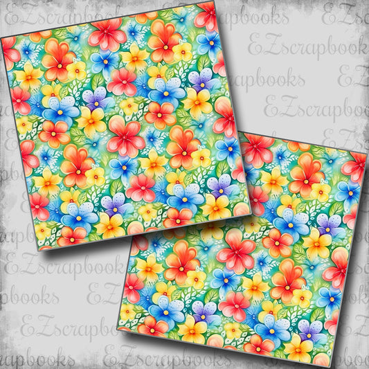 April Showers Flowers - Scrapbook Papers - 24-339