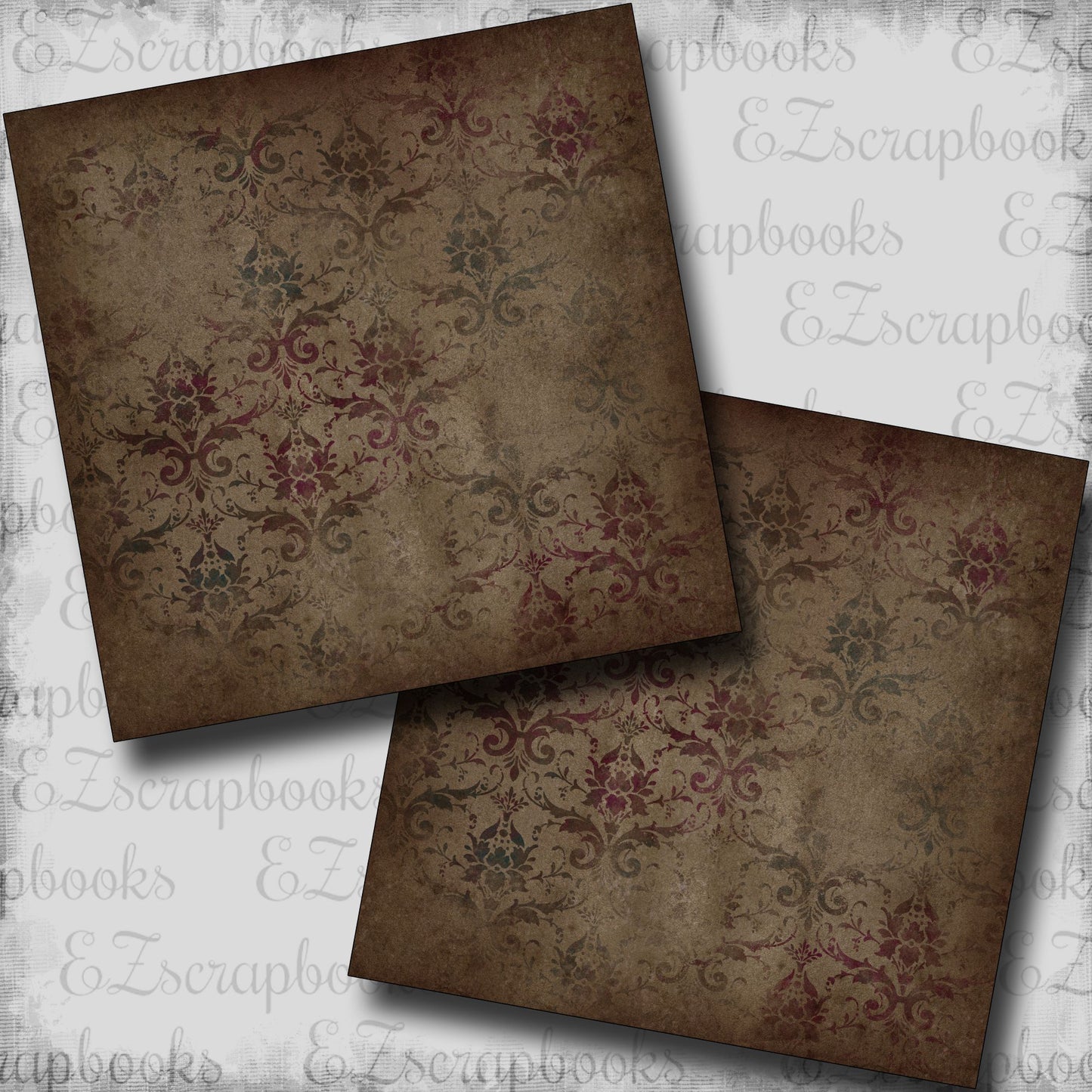 Grunge Damask Beige NPM - 23-022