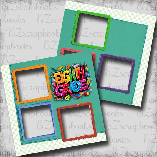 Eighth Grade Boy - EZ Digital Scrapbook Pages - INSTANT DOWNLOAD