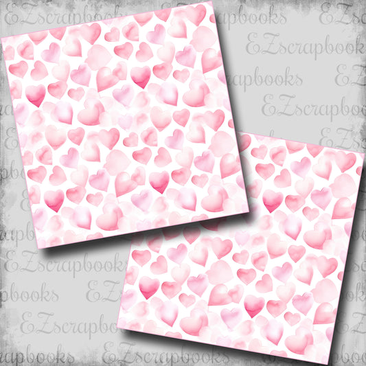Mother's Day Pink Hearts - Scrapbook Papers - 24-427