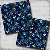 Dark Floral Mosaic Blue NPM - 6886