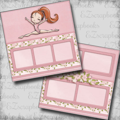 Gymnastics Split Ginger - Scrapbook Layout - 24-608