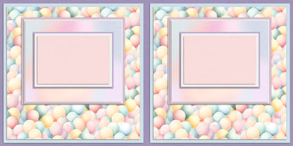 Birthday Girl Balloons - Scrapbook Layout - 25-636