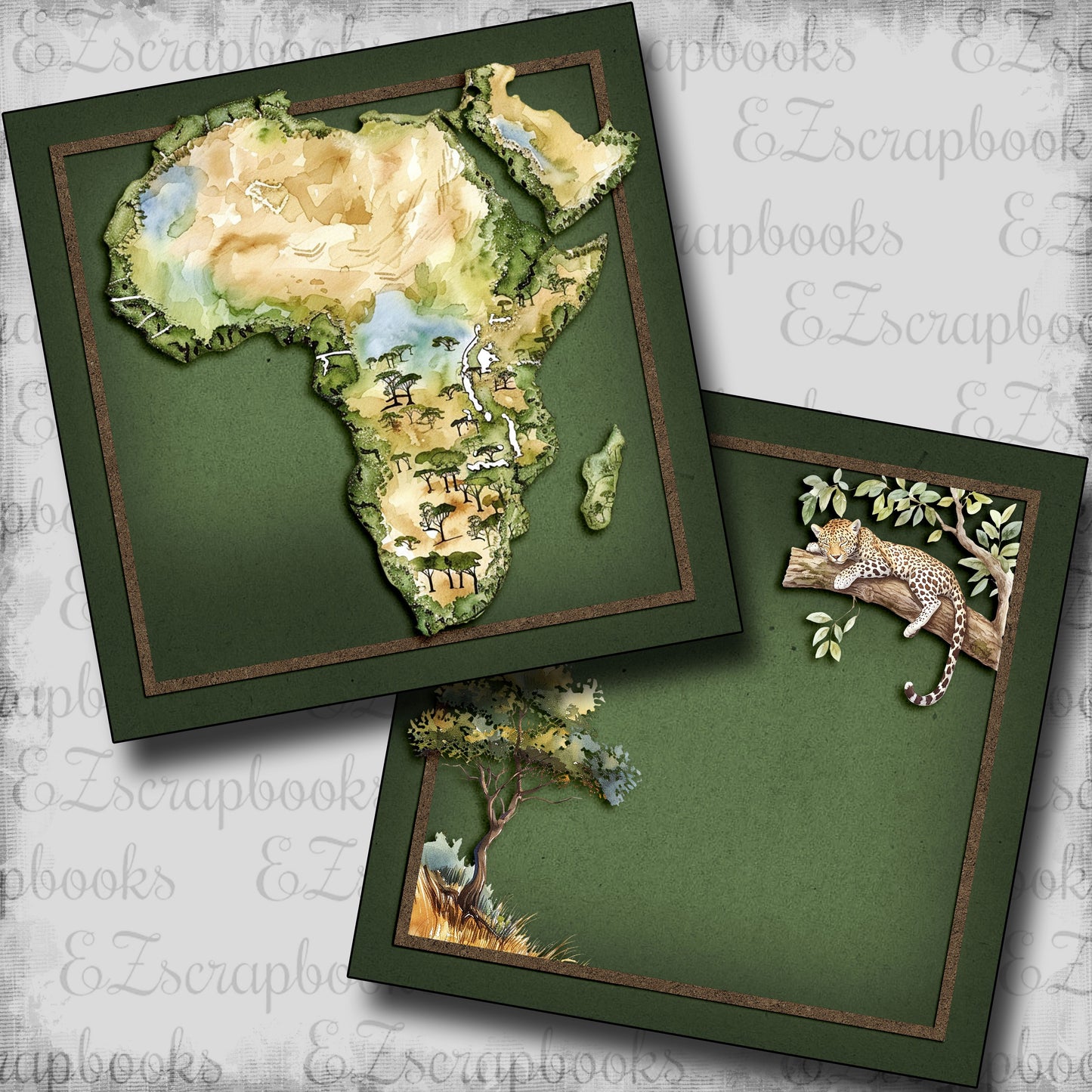 Jungle Safari Africa NPM - Scrapbook Layout - 25-571