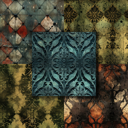 Gothic Grunge Color 12X12 Paper Pack - 8777