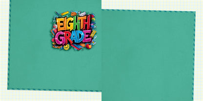 Back to School Boy Collection 2 EZ Background Pages -  Digital Bundle - 10 Digital Scrapbook Pages - INSTANT DOWNLOAD