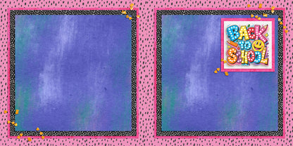 Back to School Girl Collection 1 EZ Background Pages -  Digital Bundle - 10 Digital Scrapbook Pages - INSTANT DOWNLOAD