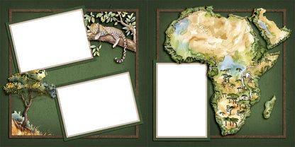 Jungle Safari Africa - EZ Digital Scrapbook Pages - INSTANT DOWNLOAD