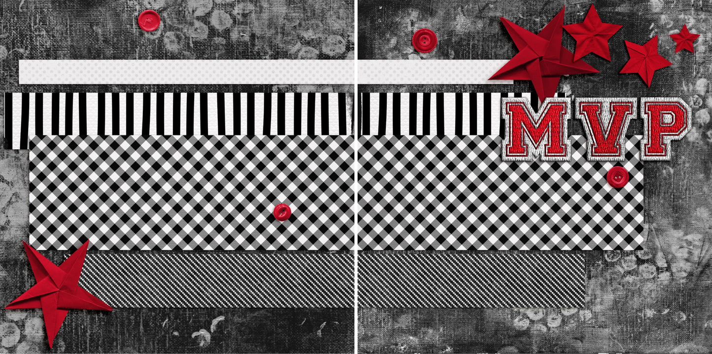 Soccer Fun NPM - Set of 5 Double Page Scrapbook Layouts - 1306