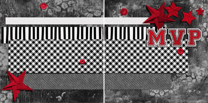 Soccer Fun NPM - Set of 5 Double Page Scrapbook Layouts - 1306