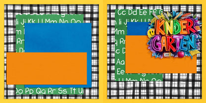 Back to School Boy Collection 1  EZ Background Pages -  Digital Bundle - 10 Digital Scrapbook Pages - INSTANT DOWNLOAD