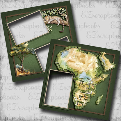 Jungle Safari Africa - EZ Digital Scrapbook Pages - INSTANT DOWNLOAD