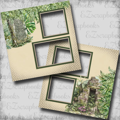 Jungle Safari Temple - EZ Digital Scrapbook Pages - INSTANT DOWNLOAD
