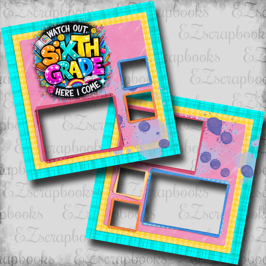 Sixth Grade Girl - EZ Digital Scrapbook Pages - INSTANT DOWNLOAD