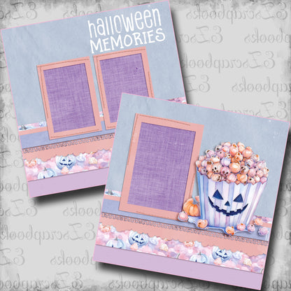 Spooky Movie Popcorn - Scrapbook Layout - 24-828