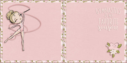 Gymnastics Season Blonde NPM - Scrapbook Layout - 24-623